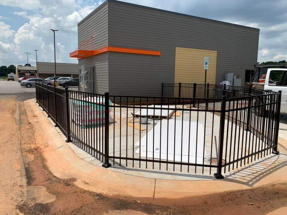 aluminum fence installation in flat creek nc