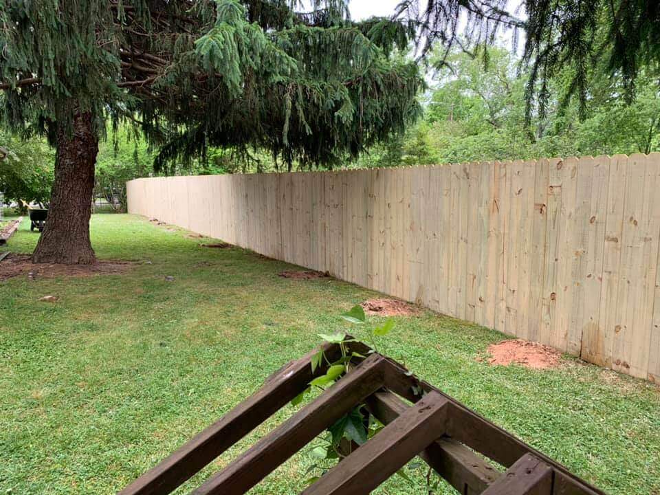 wood fence installation in etowah nc